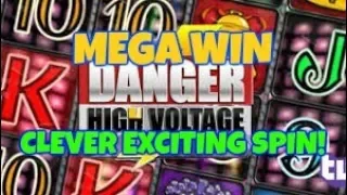 DANGER HIGH VOLTAGE ( BIG TIME GAMING) EXCITING UNUSUAL BONUS SPIN. MEGA BIG WIN!