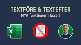 Excel - TEXTFÖRE och TEXTEFTER - Helt nya grymma funktioner i Excel!