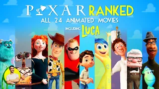 PIXAR Animation - All 24 Movies Ranked Worst to Best (w/ LUCA)