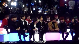 171201 MAMA - (half half) Got7, NCT127, BTS, SuJu, Vernon, Jooheon, Day6 react to Soyu's perf