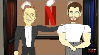 Arnold Schwarzenegger and Chris Hemsworth in Elevator Ride Netflix, Animated