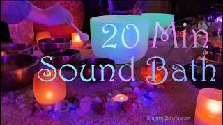 20 Minutes of Singing Bowls only Sound Bath, 432Hz, for deep relaxation, Sleep, Meditation & healing