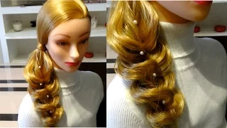 Объемная коса. Простая прическа в школу. Easy hairstyle