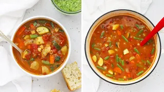 Pesto Minestrone Soup (Gluten-Free, Vegan)