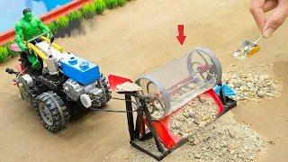 how to make mini construction machine diesel engine science project | diy tractor | @SunFarming