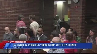 Pro-Palestine group "disgusted" by Evansville City Council decision to suspend comments on ceasefire