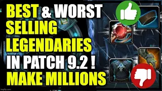 Patch 9.2: BEST Selling Legendaries! Ranking all Leg from WORST to BEST! WoW Shadowlands GoldMaking