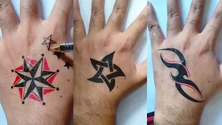 Stars Tattoo and Tribal Tattoo | DIY tattoo pens