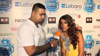 Tasha Tah UK AMA 2012 Blue Carpet interview by Jamm Media