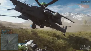 Flawless Attack Helicopter gameplay on Golmud Railway - Battlefield 4