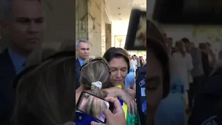 Bolsonaro  e sua esposa Michelle chegam a sede do PL em Brasília