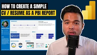 How to create a CV / RESUME as a POWER BI REPORT from START to FINISH // A Power BI Guide in 2023