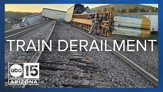 Train derailment overnight near Williams, Arizona