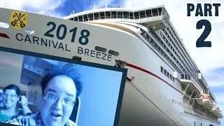 Carnival Breeze Cruise Vlog 2018 - Part 2: Sailaway, Dinner, Walking Deck 5, G'Night! - ParoDeeJay