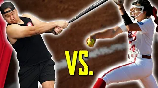 Baseball Pro vs. Softball Pitcher, Who Wins?