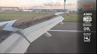 BRITISH AIRWAYS A320 - Scenic sunset approach into London Heathrow