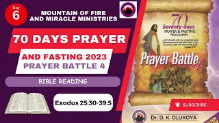 MFM 70 DAYS PRAYER AND FASTING BIBLE READING DAY 6