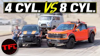 Myth BUSTED: Does a Big Engine Get Better Fuel Economy TOWING Than a Small Engine?