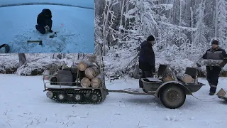 Капканы на норку/щука на жерлицы/рыбалка на озере и таежный быт/4 серия