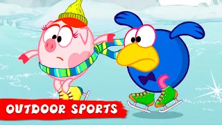 KikoRiki 2D | Best episodes about Outdoor Sports | Cartoon for Kids