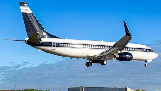 EYE-CATCHING | Boeing 737-8DV (BBJ2) Arrival | N908BH | Planespotting LaGuardia Airport #boeing