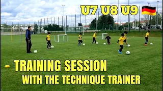 Full Training Session With The Technique Trainer 🔥 Technical Training ⚽️ U7 U8 U9