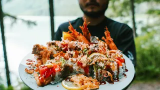THE ALASKAN DRAGON ROLL | Making Sushi + How We Crossed the Canadian Border In Our Van