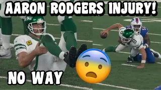 Aaron Rodgers INJURY & CARTED OFF in JETS Debut 😨 2023 Jets Vs Bills highlights