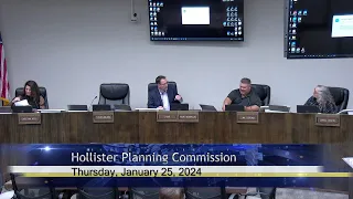 Hollister Planning Commission - January 25, 2024 Regular Meeting