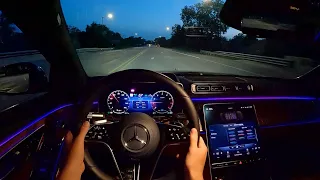 2022 Mercedes-Benz S500 - POV Night Drive (Binaural Audio)