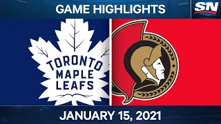 NHL Game Highlights | Maple Leafs vs. Senators - Jan. 15, 2021