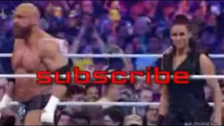 Kurt Angle & Ronda Rousey vs Triple H & Stephanie McMahon  WWE Wrestlemania 34