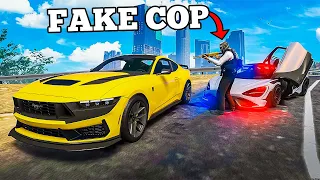 Fake Supercar Cop Robbing Players in GTA 5 RP