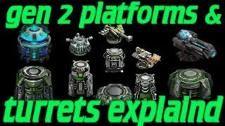 War Commander:  Gen 2 Platforms Turrets Explained.