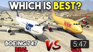 GTA 5 JET PLANE VS REAL BOEING 747 PLANE (WHICH IS BEST?)