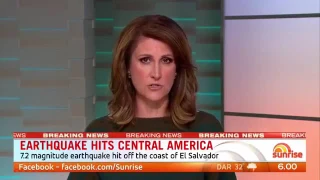 Earthquake El Salvador & Nicaragua - Central America Earthquake - Tsunami Alert