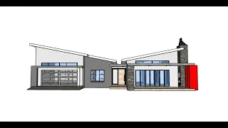 3 bedrooms Butterfly roof | kuruman house plans | modern house design 2023 | PLAN 2023 005 3BEDS