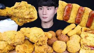 ENG SUB) ASMR FRIED CHICKEN & TTEOKBOKKI & CHEESE BALLS EATING SOUNDS MUKBANG 치킨 먹방ASMR MUKBANG