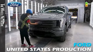 2022 Ford F-150 Lightning Production in the United States (Electric Truck and Powertrain)