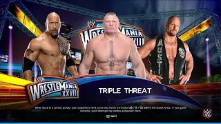 WWE 2K23 Brock Lesnar vs The Rock vs "Stone Cold" Steve Austin