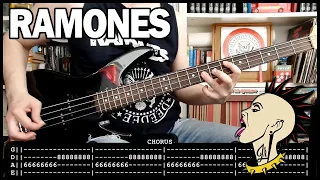 RAMONES - Judy is a punk (BASS cover with TABS & lyrics)