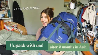 Unpack my bag with me after 3 months in Asia!