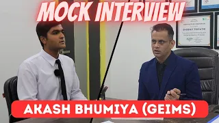 MOCK INTERVIEW SPONSORSHIP || Akash Bhumiya selected in GEIMS ||