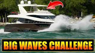 WHEN YOU'RE TOO RICH😂 1.4 MILLION BOAT FULL SEND | HAULOVER BIG WAVES | BOAT ZONE