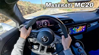Driving The 2022 Maserati MC20 - The Last Terrifying Old School Supercar (POV Binaural Audio)