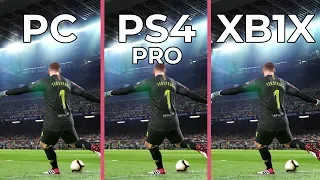 [4K] PES 2019 – PC 4K vs. PS4 Pro vs. Xbox One X Graphics Comparison DEMO