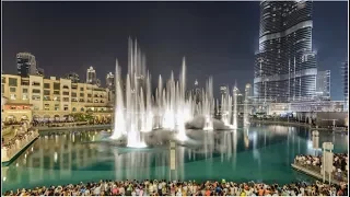 The Dubai Fountain Dancing to Michael Jackson Thriller