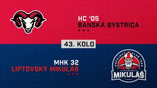 43.kolo HC 05 Banská Bystrica - MHK 32 Liptovský Mikuláš HIGHLIGHTS