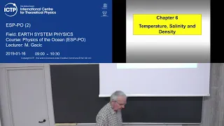 Physics of the Ocean (ESP-PO) Lecture 2