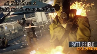 [BFH] Battelfield Hardline Beta | all takedowns & knife takedown animations